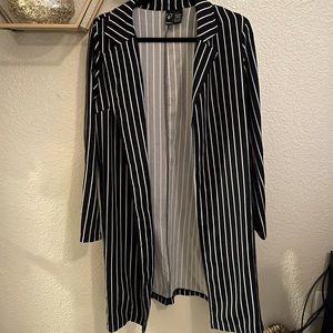 Striped Long Blazer